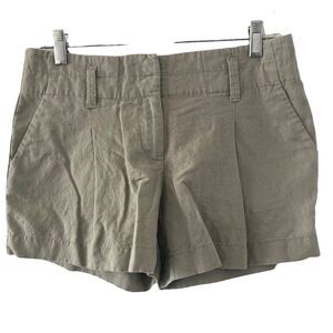 Ann Taylor Shorts Womens Size 2 Linen Blend Brown Khaki